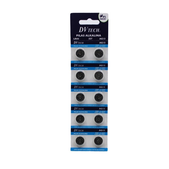 DV TECH ALKALINA BUTTON CELL BATTERY LR44/357/AG13